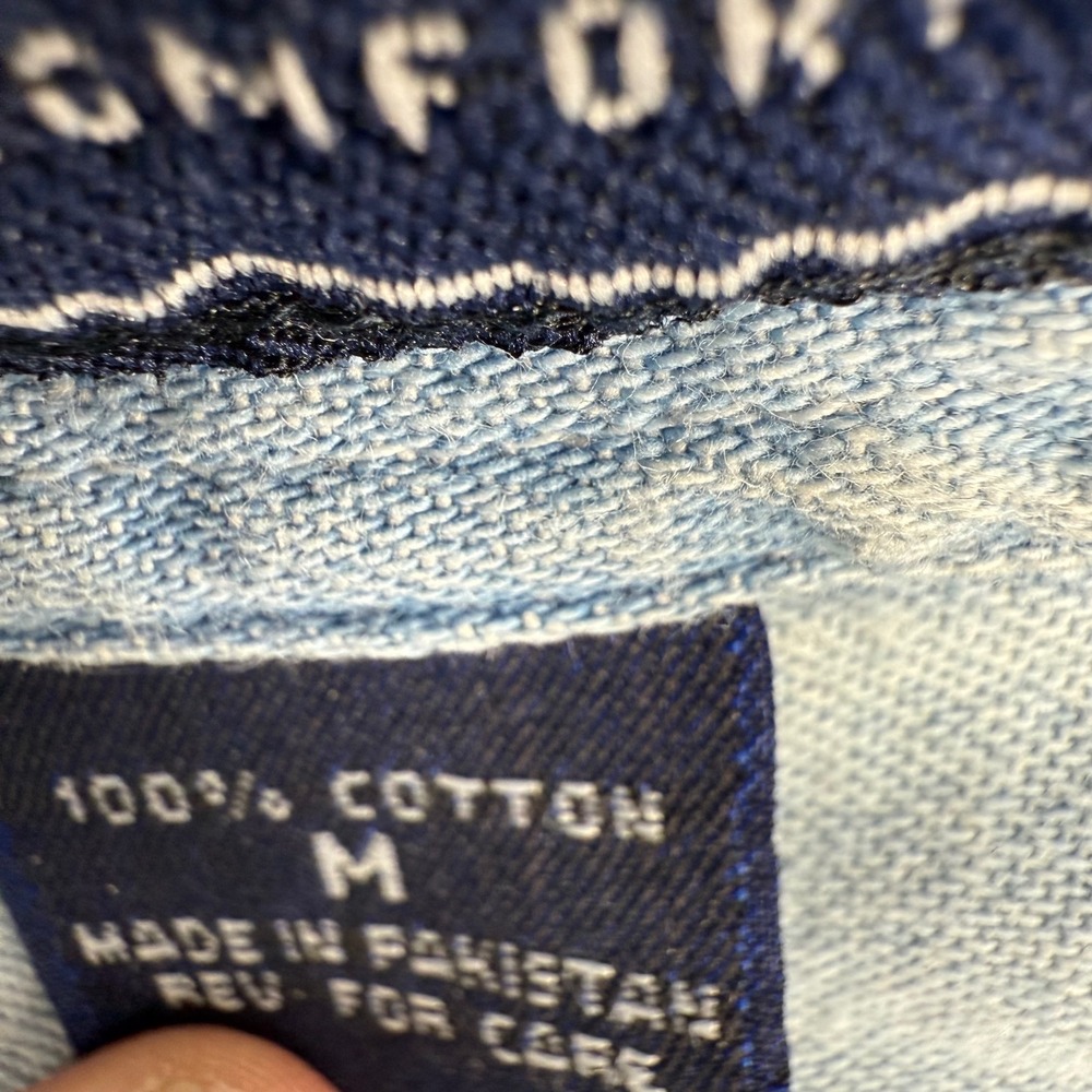 Harbour Bay Coca Cola Denim Chambray Button Up Shirt Men's M Embroidered Logo - Picture 8 of 8